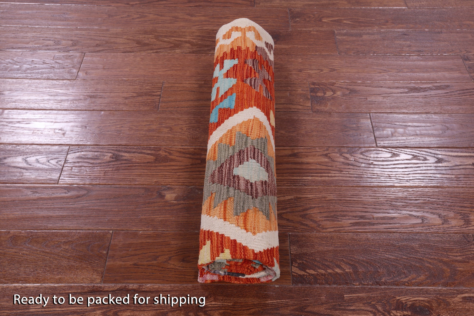 Reversible Kilim Flat Weave Wool On Wool Rug - 5' 0" X 6' 8" - Golden Nile