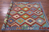 Reversible Kilim Flat Weave Wool On Wool Rug - 4' 9" X 6' 6" - Golden Nile