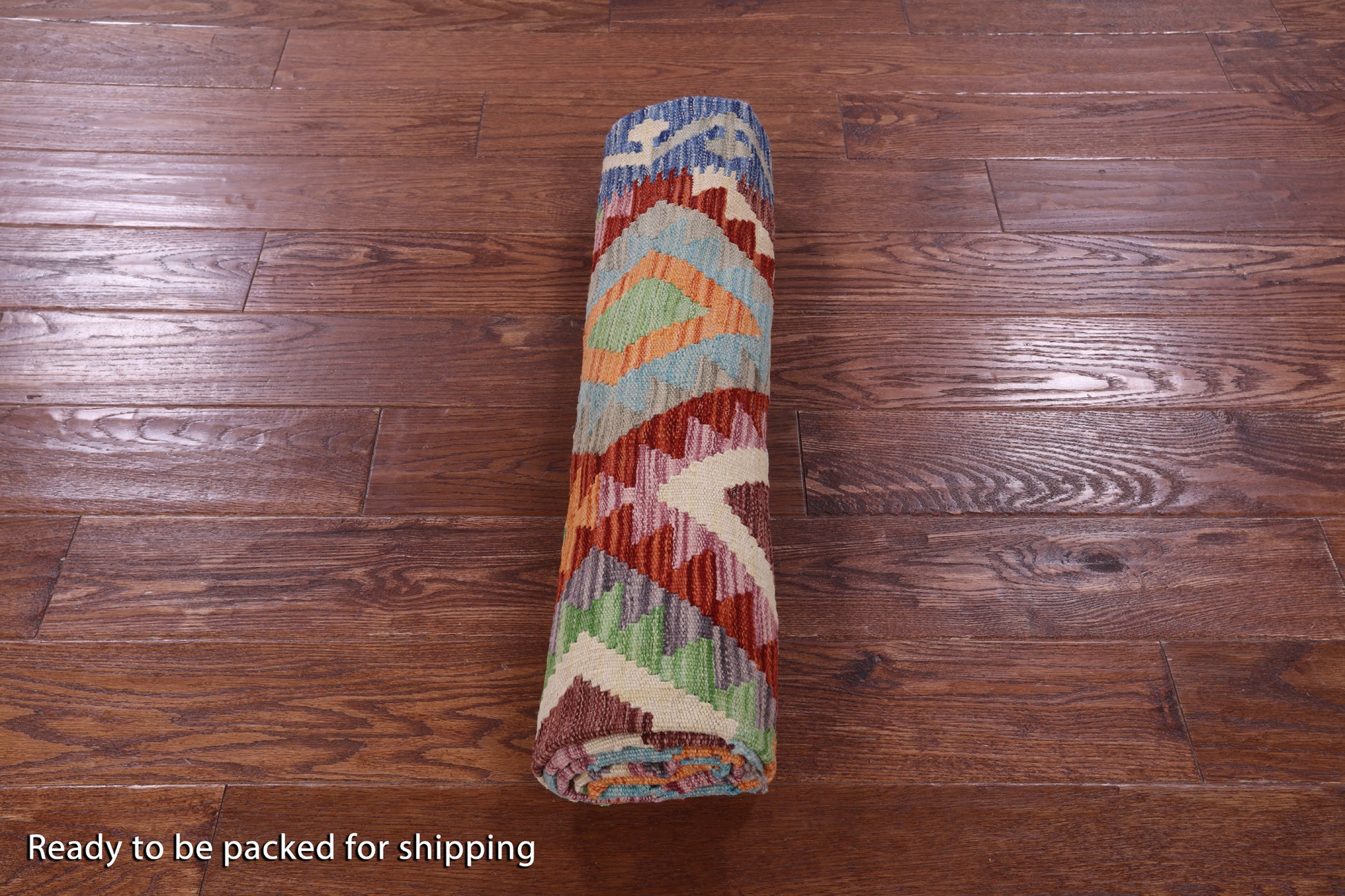 Reversible Kilim Flat Weave Wool On Wool Rug - 4' 9" X 6' 6" - Golden Nile