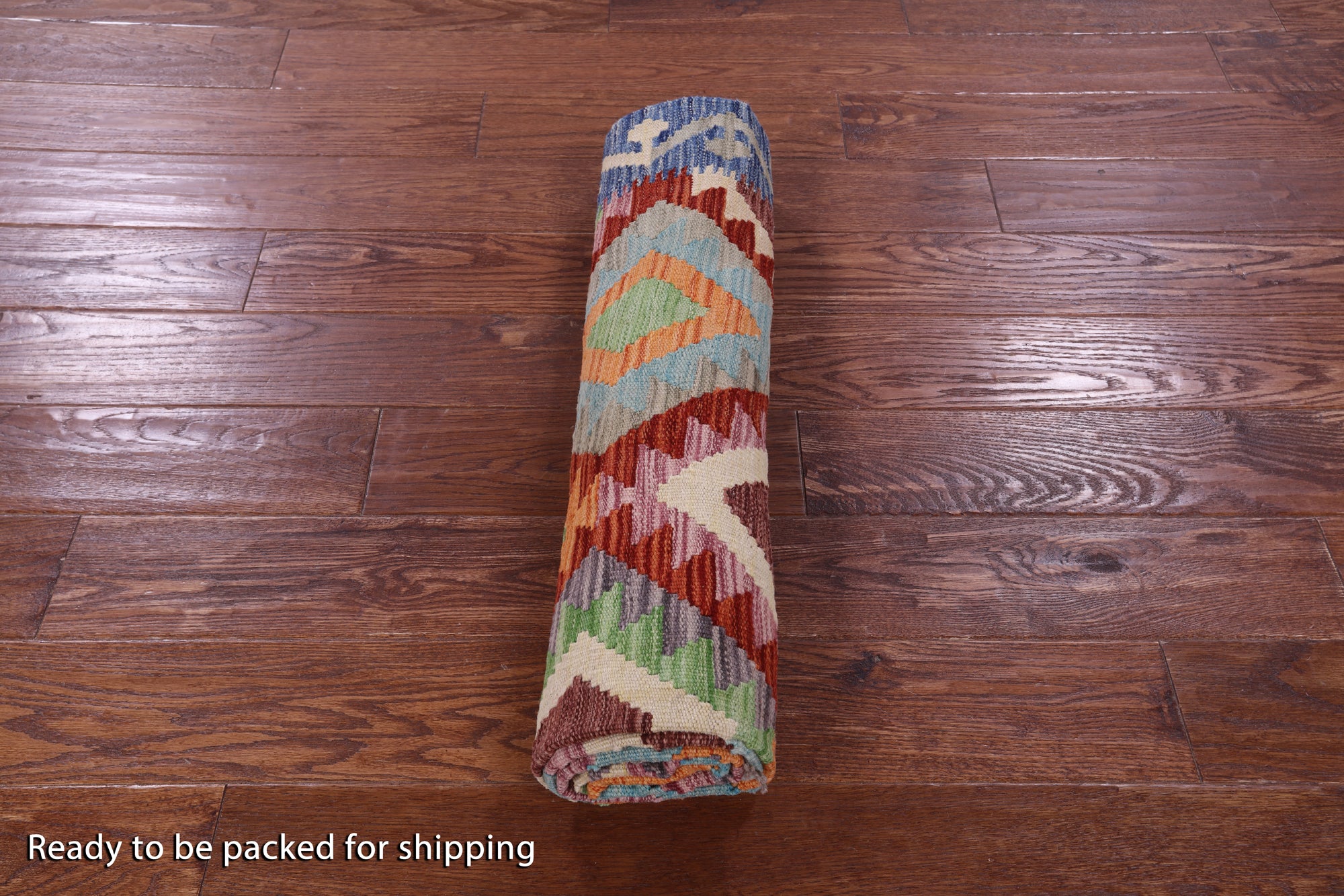 Reversible Kilim Flat Weave Wool On Wool Rug - 4' 9" X 6' 6" - Golden Nile