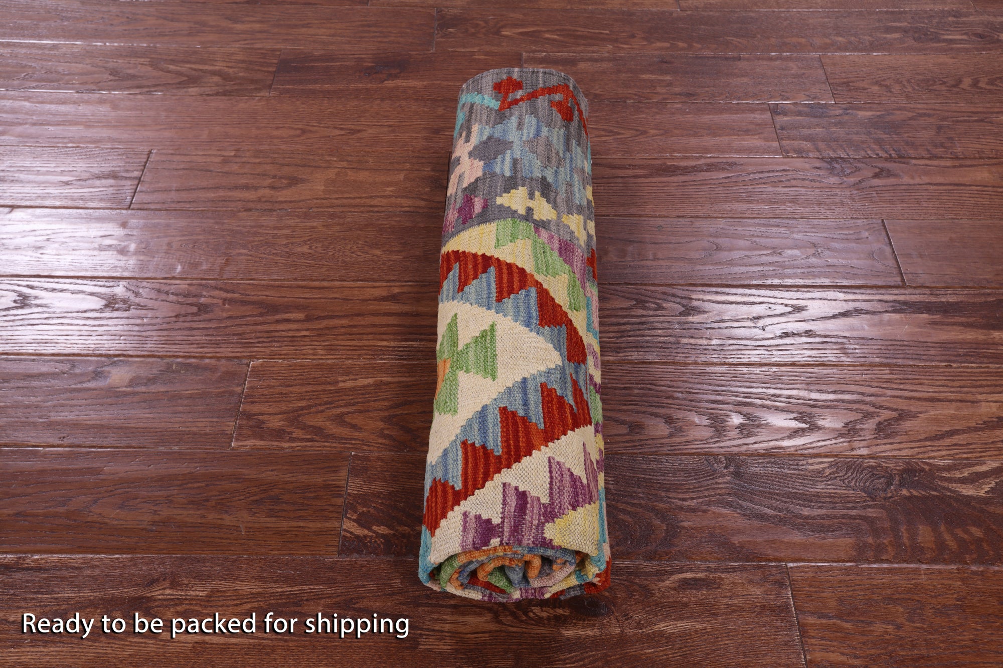 Reversible Kilim Flat Weave Wool On Wool Rug - 4' 9" X 6' 6" - Golden Nile