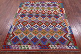 Reversible Kilim Flat Weave Wool On Wool Rug - 5' 1" X 6' 7" - Golden Nile