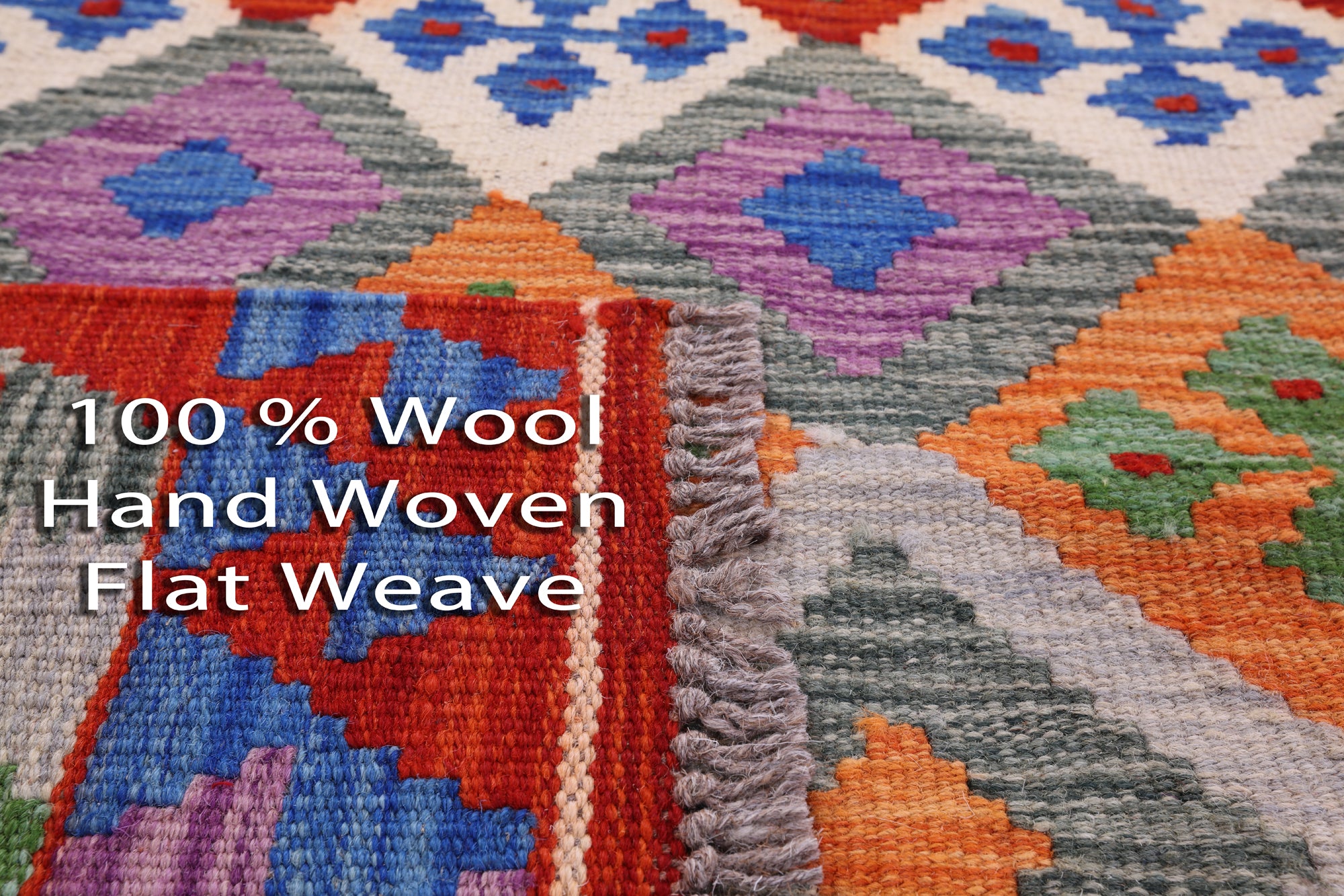 Reversible Kilim Flat Weave Wool On Wool Rug - 5' 1" X 6' 7" - Golden Nile