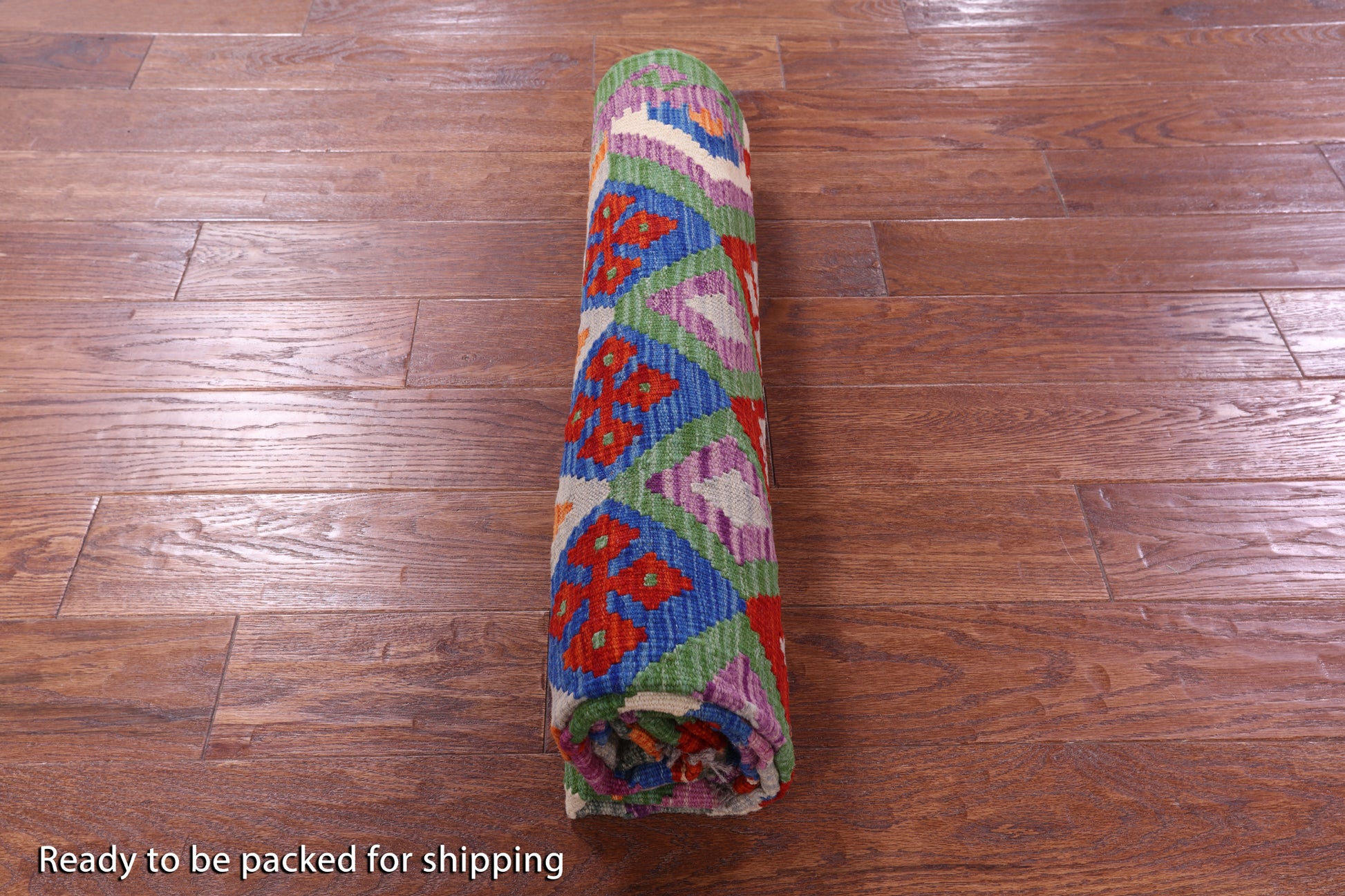 Reversible Kilim Flat Weave Wool On Wool Rug - 5' 1" X 6' 7" - Golden Nile