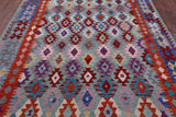 Reversible Kilim Flat Weave Wool On Wool Rug - 6' 11" X 9' 8" - Golden Nile