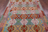 Reversible Kilim Flat Weave Wool On Wool Rug - 6' 9" X 9' 0" - Golden Nile