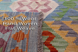 Reversible Kilim Flat Weave Wool On Wool Rug - 6' 9" X 9' 0" - Golden Nile