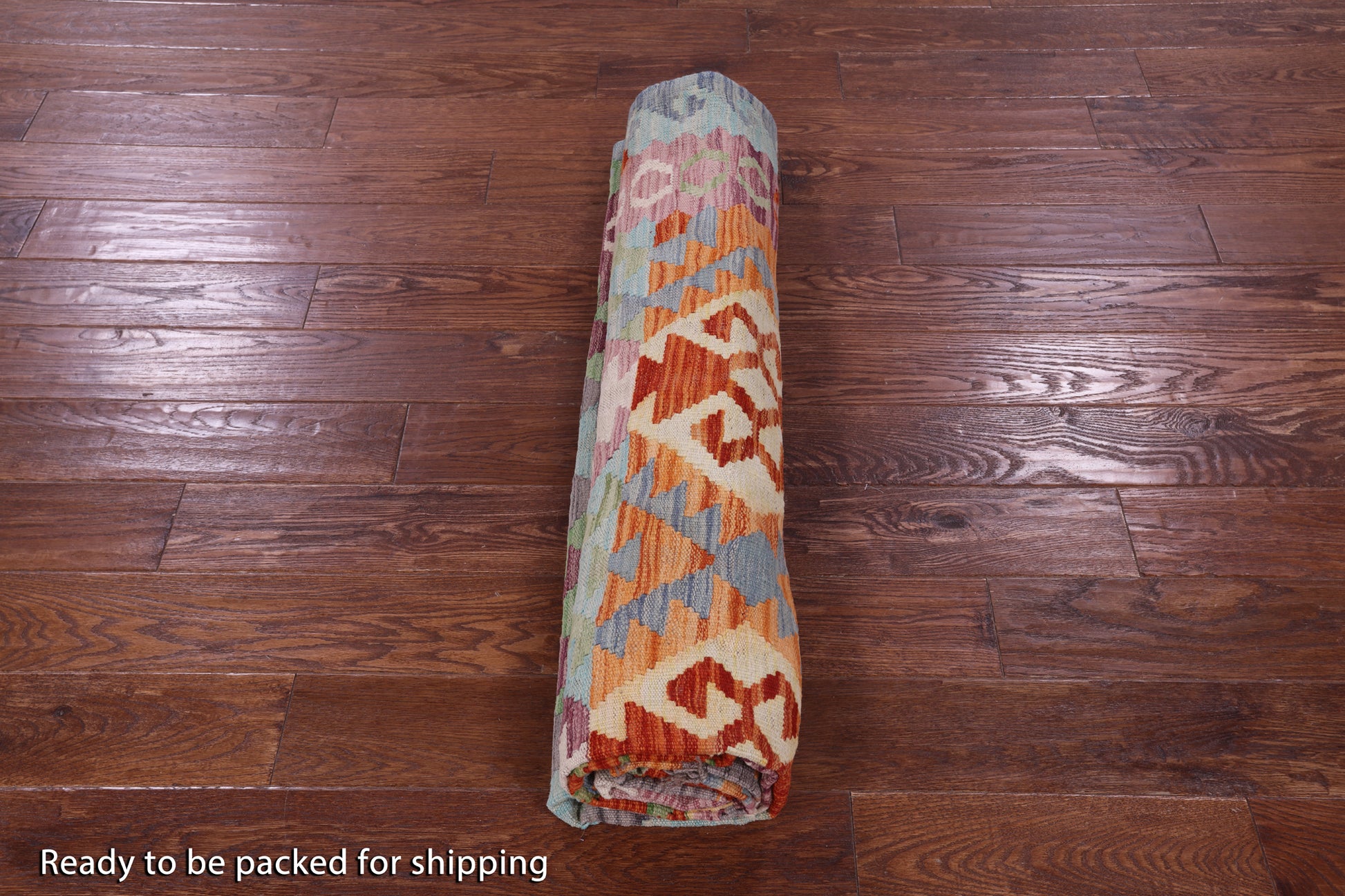 Reversible Kilim Flat Weave Wool On Wool Rug - 6' 9" X 9' 0" - Golden Nile