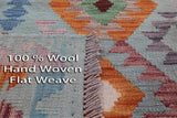 Reversible Kilim Flat Weave Wool On Wool Rug - 6' 9" X 9' 10" - Golden Nile