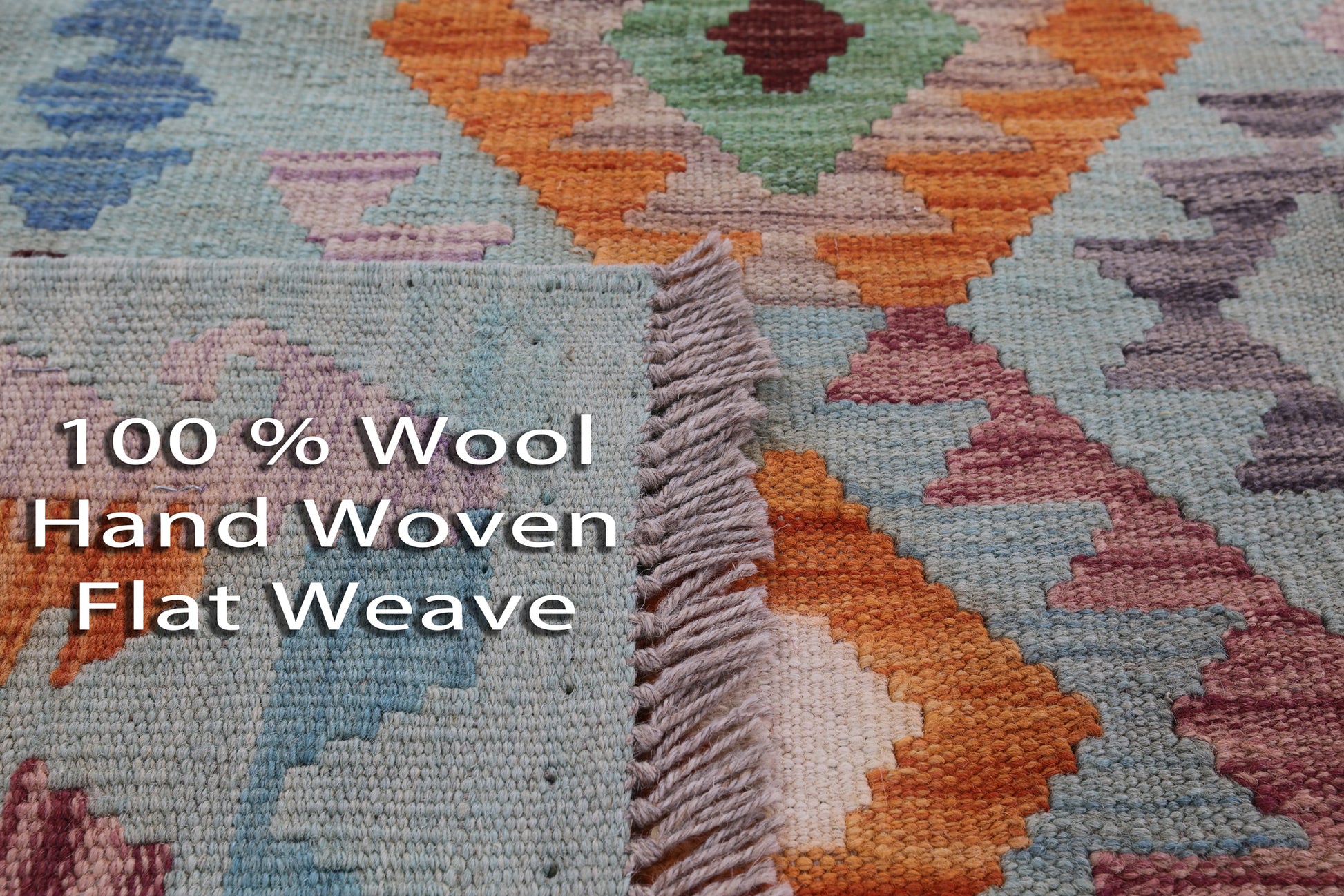 Reversible Kilim Flat Weave Wool On Wool Rug - 6' 9" X 9' 10" - Golden Nile