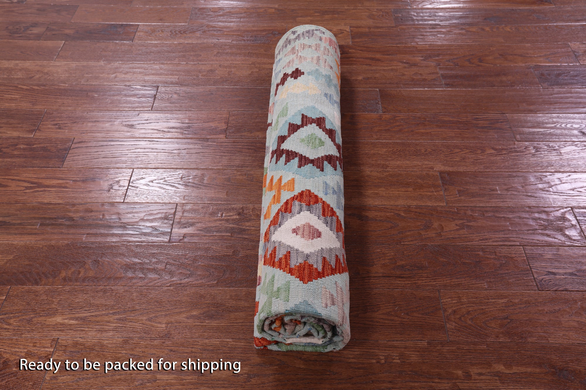 Reversible Kilim Flat Weave Wool On Wool Rug - 6' 9" X 9' 10" - Golden Nile