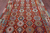 Reversible Kilim Flat Weave Wool On Wool Rug - 6' 8" X 9' 7" - Golden Nile