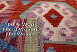 Reversible Kilim Flat Weave Wool On Wool Rug - 6' 8" X 9' 7" - Golden Nile