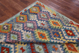Reversible Kilim Flat Weave Wool On Wool Rug - 6' 11" X 9' 9" - Golden Nile