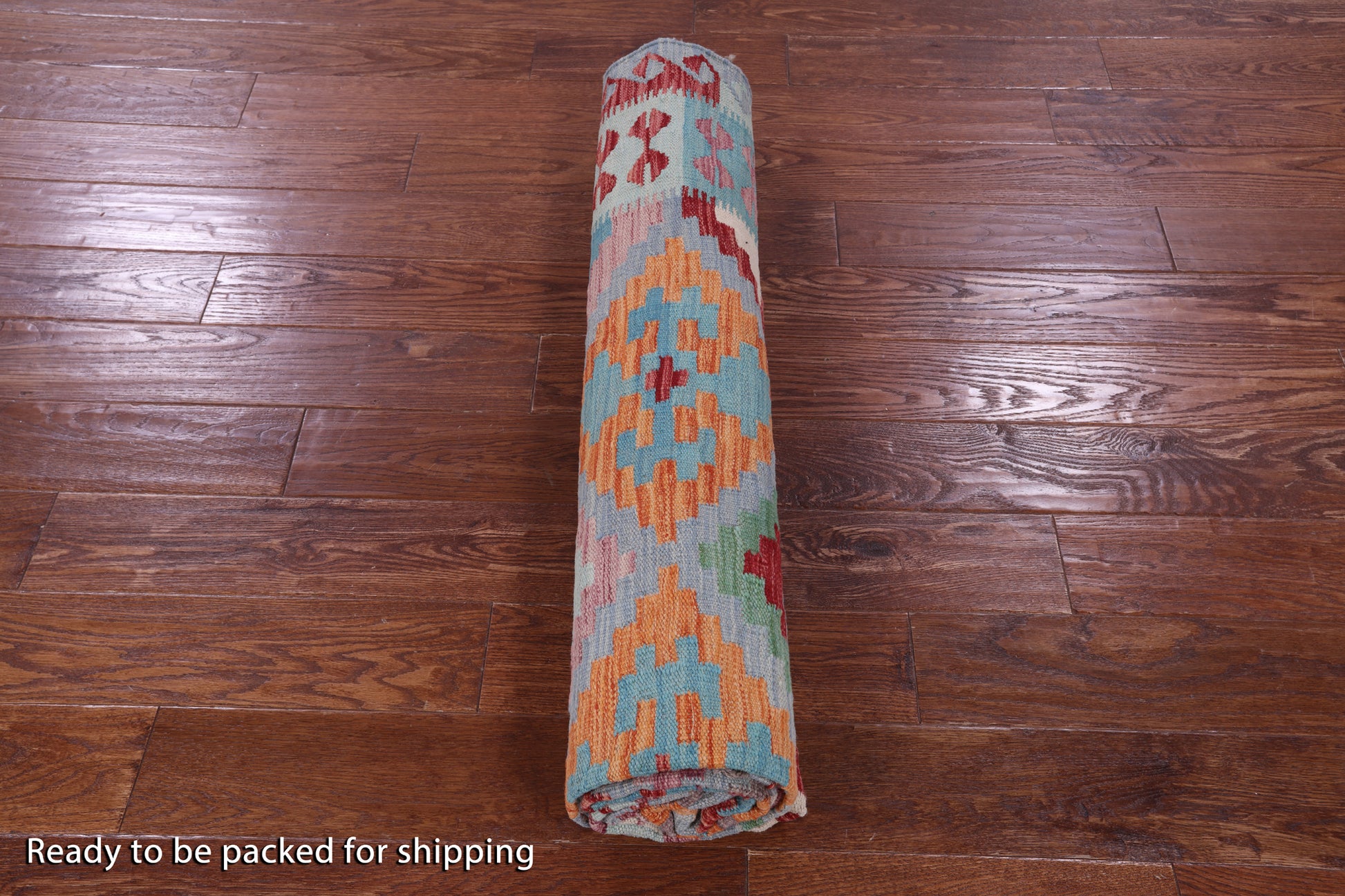 Reversible Kilim Flat Weave Wool On Wool Rug - 6' 6" X 9' 9" - Golden Nile