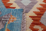 Reversible Kilim Flat Weave Wool On Wool Rug - 6' 8" X 9' 7" - Golden Nile