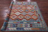 Reversible Kilim Flat Weave Wool On Wool Rug - 6' 8" X 9' 7" - Golden Nile