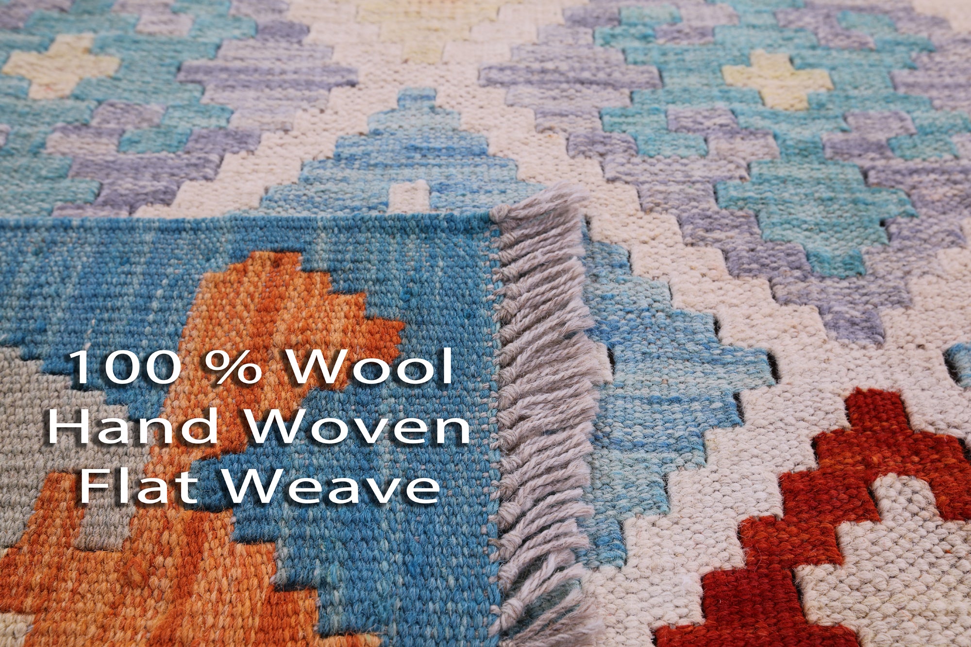 Reversible Kilim Flat Weave Wool On Wool Runner Rug - 2' 7" X 9' 9" - Golden Nile
