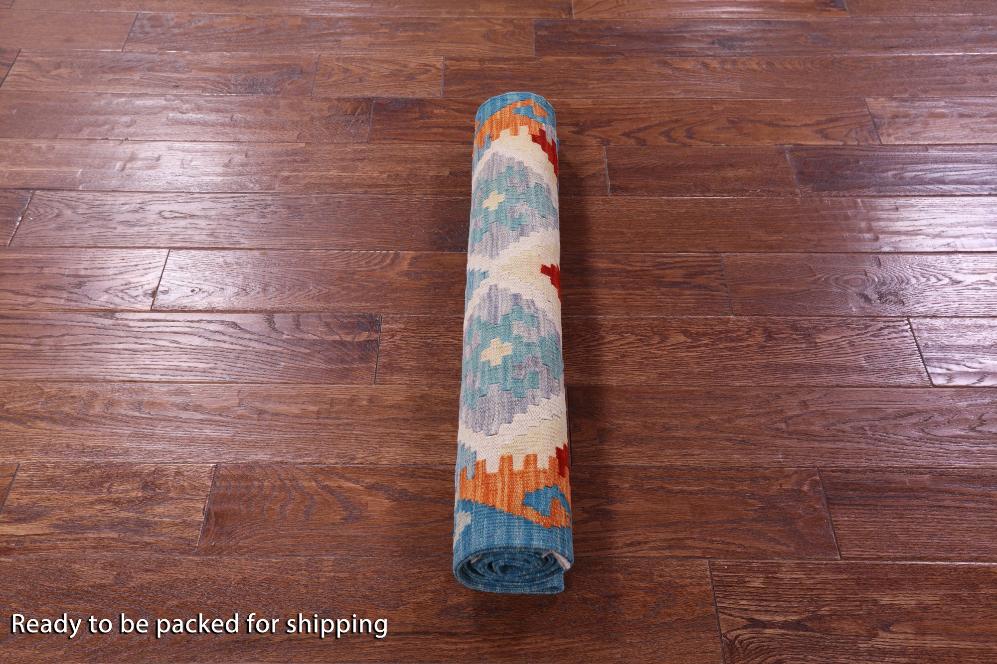 Reversible Kilim Flat Weave Wool On Wool Runner Rug - 2' 7" X 9' 9" - Golden Nile