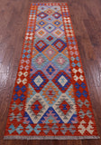 Reversible Kilim Flat Weave Wool On Wool Runner Rug - 2' 8" X 9' 10" - Golden Nile