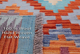 Reversible Kilim Flat Weave Wool On Wool Rug - 3' 10" X 6' 3" - Golden Nile