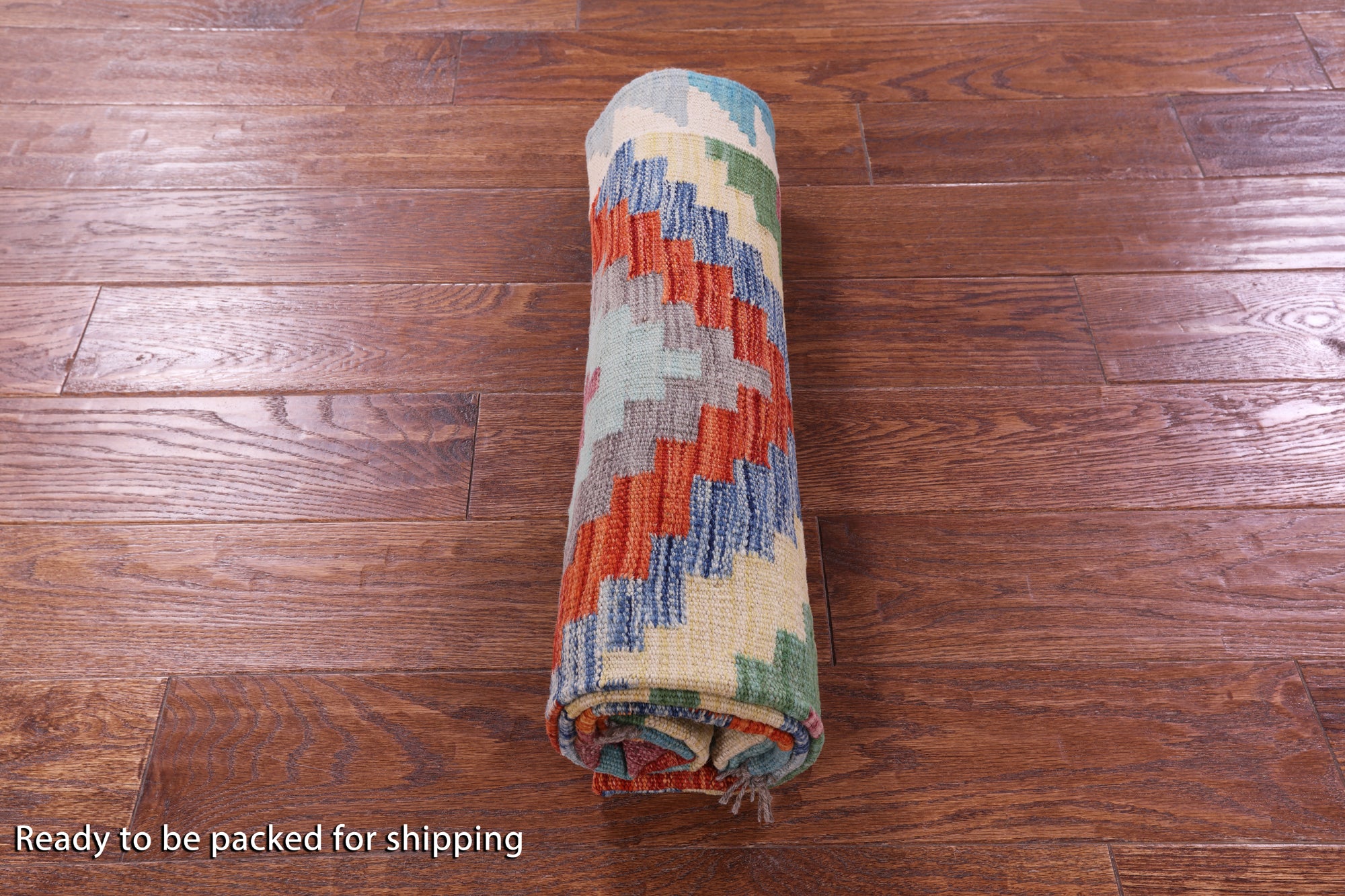 Reversible Kilim Flat Weave Wool On Wool Rug - 3' 10" X 6' 3" - Golden Nile