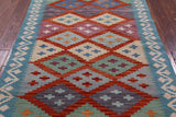 Reversible Kilim Flat Weave Wool On Wool Rug - 4' 0" X 5' 10" - Golden Nile