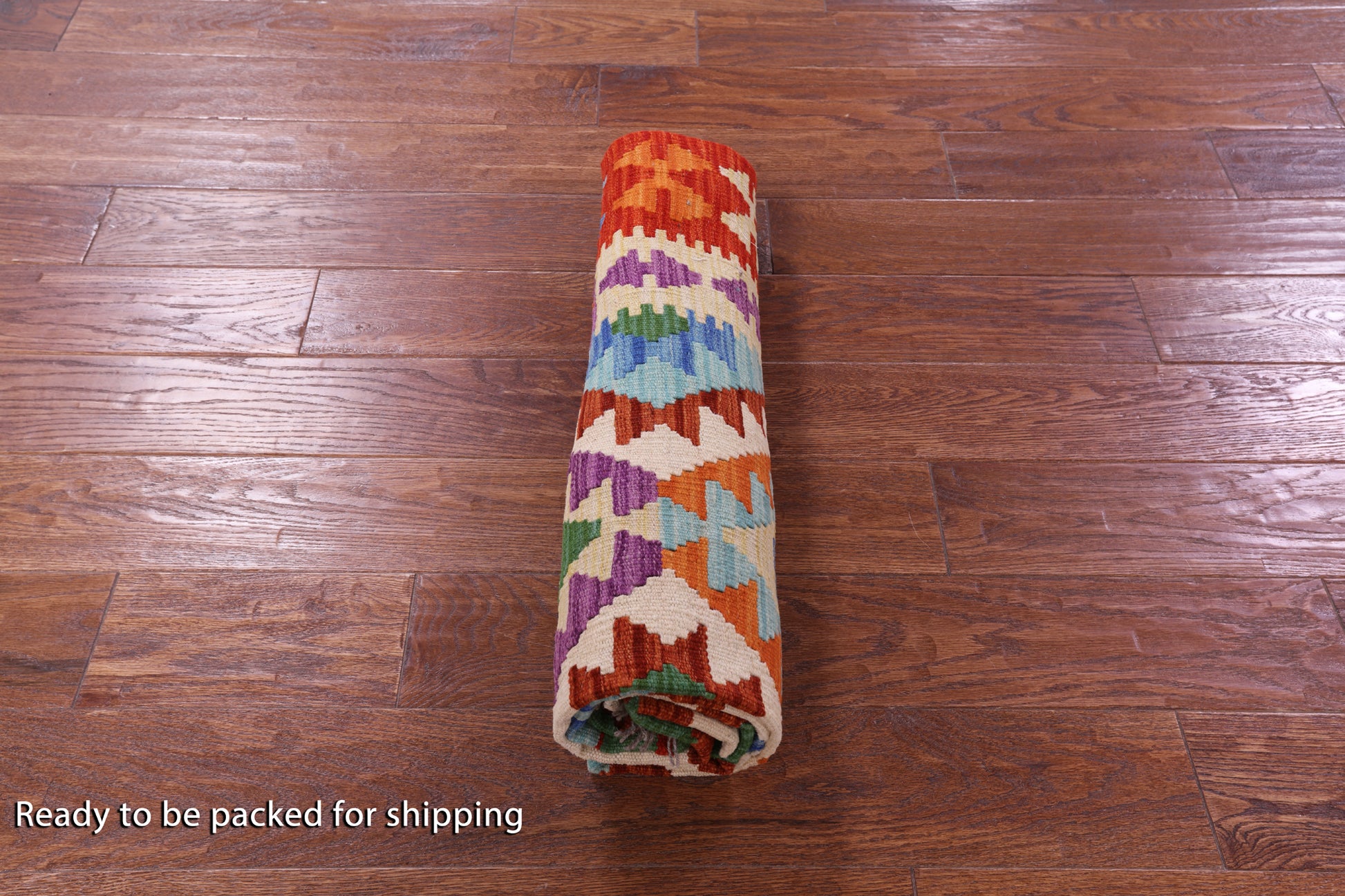 Reversible Kilim Flat Weave Wool On Wool Rug - 4' 2" X 6' 3" - Golden Nile