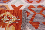 Reversible Kilim Flat Weave Wool On Wool Rug - 4' 1" X 6' 1" - Golden Nile