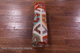 Reversible Kilim Flat Weave Wool On Wool Rug - 4' 1" X 6' 1" - Golden Nile