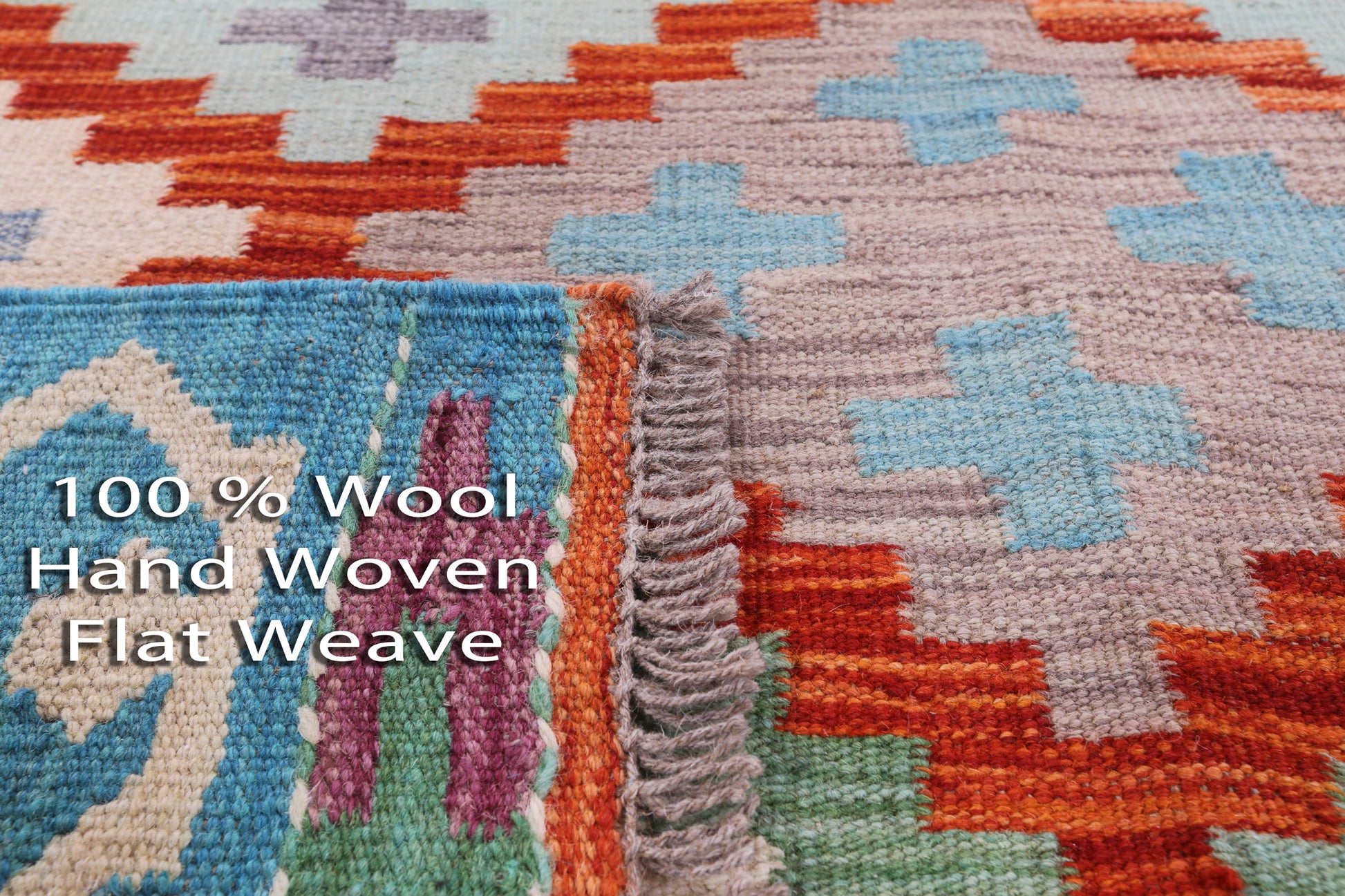 Reversible Kilim Flat Weave Wool On Wool Rug - 3' 11" X 5' 11" - Golden Nile