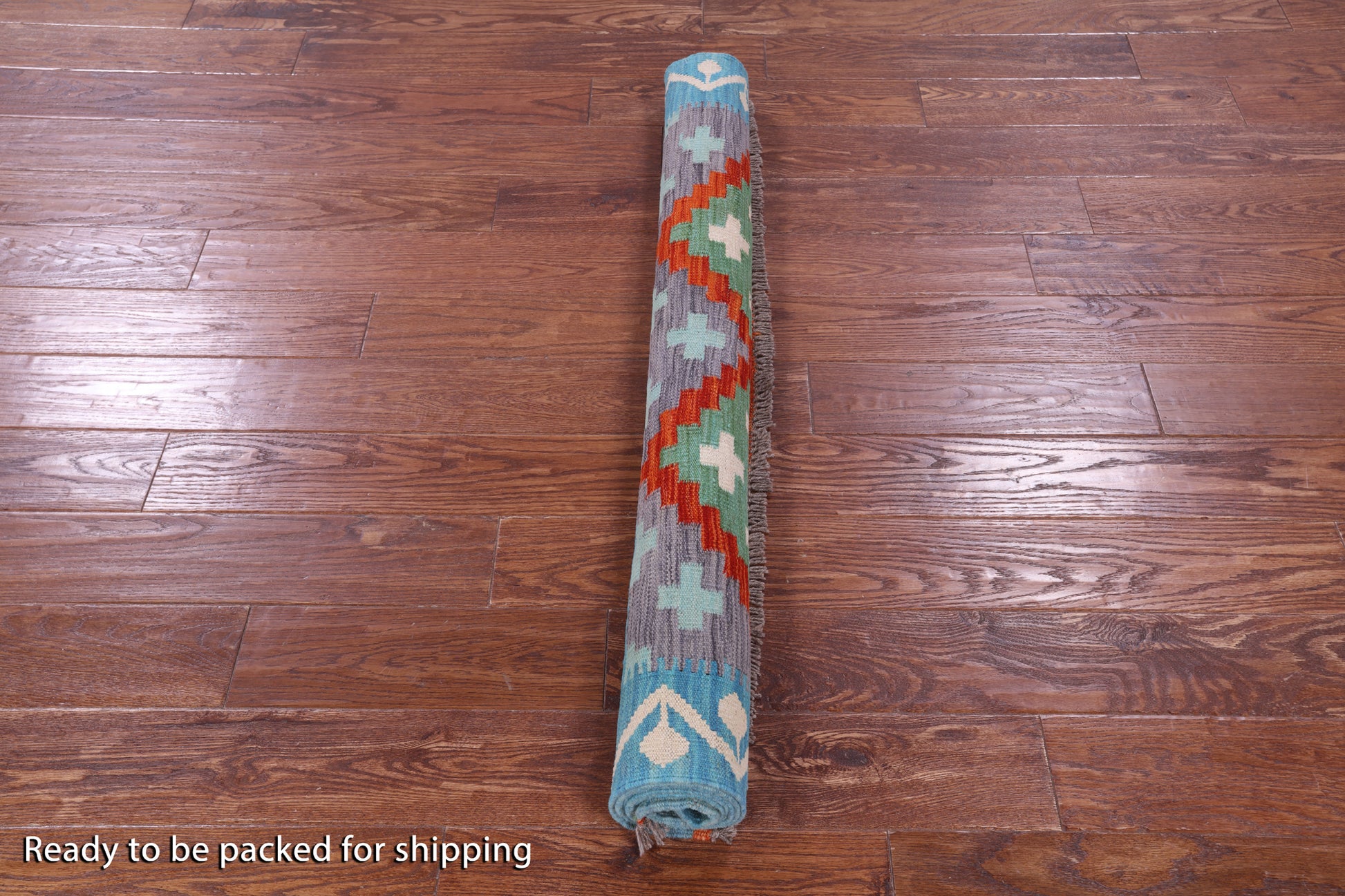 Reversible Kilim Flat Weave Wool On Wool Rug - 3' 11" X 5' 11" - Golden Nile