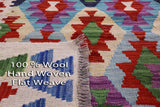 Reversible Kilim Flat Weave Wool On Wool Rug - 5' 11" X 7' 8" - Golden Nile