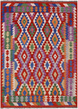Reversible Kilim Flat Weave Wool On Wool Rug - 5' 9" X 7' 9" - Golden Nile