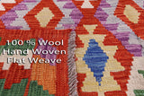 Reversible Kilim Flat Weave Wool On Wool Rug - 5' 9" X 7' 9" - Golden Nile