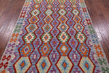 Reversible Kilim Flat Weave Wool On Wool Rug - 5' 6" X 7' 10" - Golden Nile