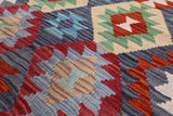 Reversible Kilim Flat Weave Wool On Wool Rug - 5' 11" X 7' 8" - Golden Nile