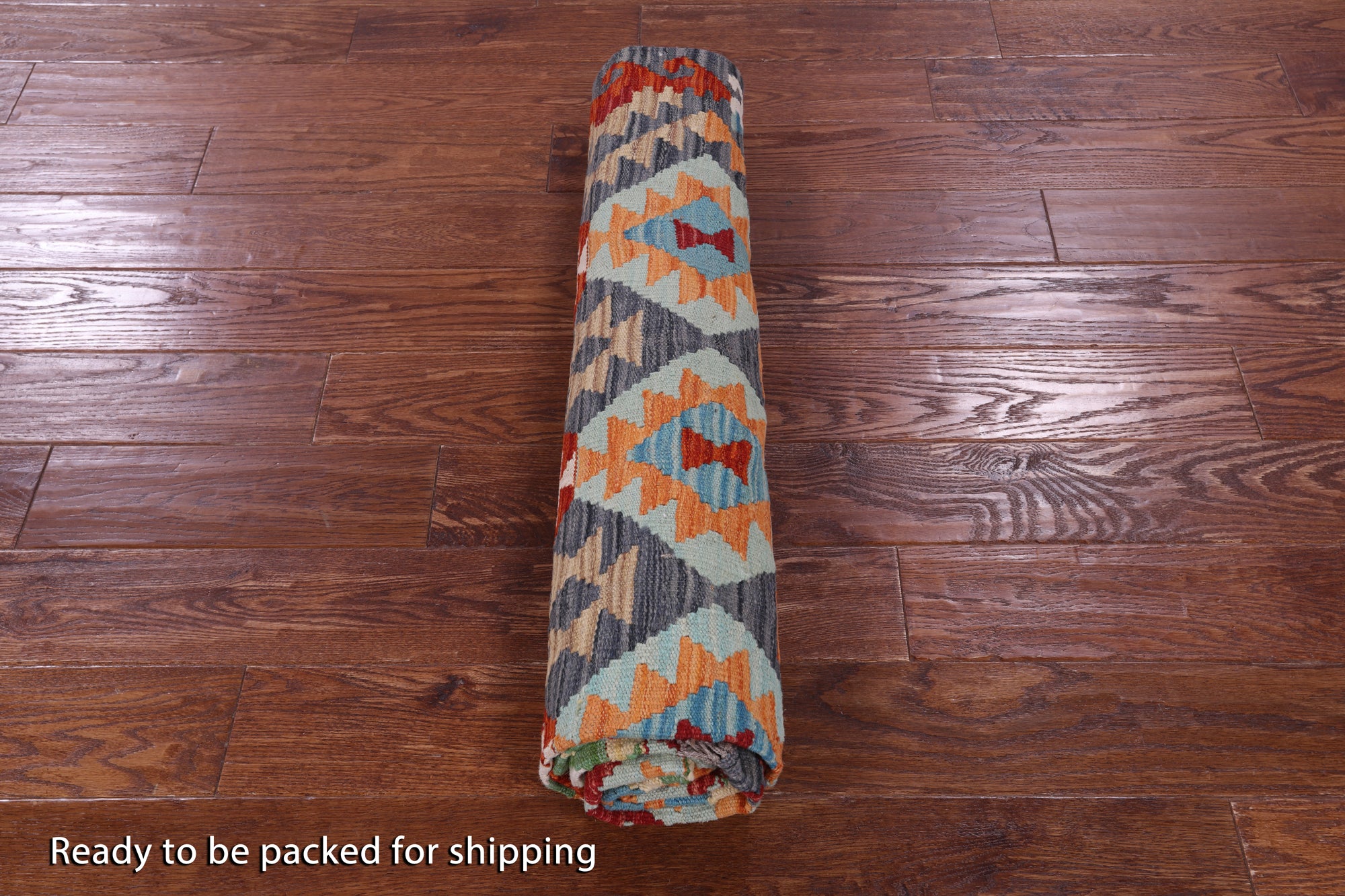 Reversible Kilim Flat Weave Wool On Wool Rug - 5' 11" X 7' 8" - Golden Nile