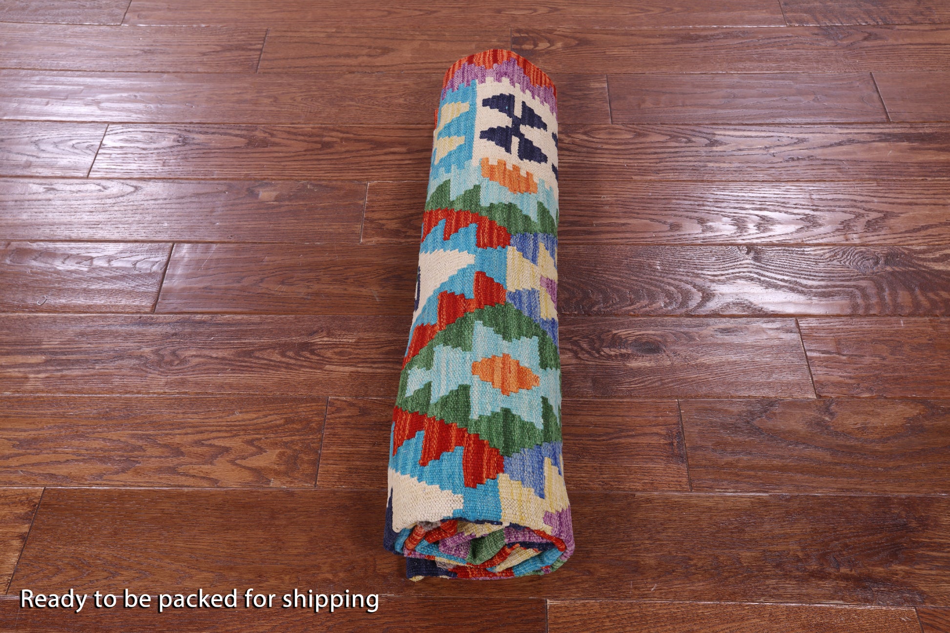 Reversible Kilim Flat Weave Wool On Wool Rug - 4' 10" X 6' 8" - Golden Nile