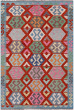 Reversible Kilim Flat Weave Wool On Wool Rug - 5' 7" X 8' 1" - Golden Nile