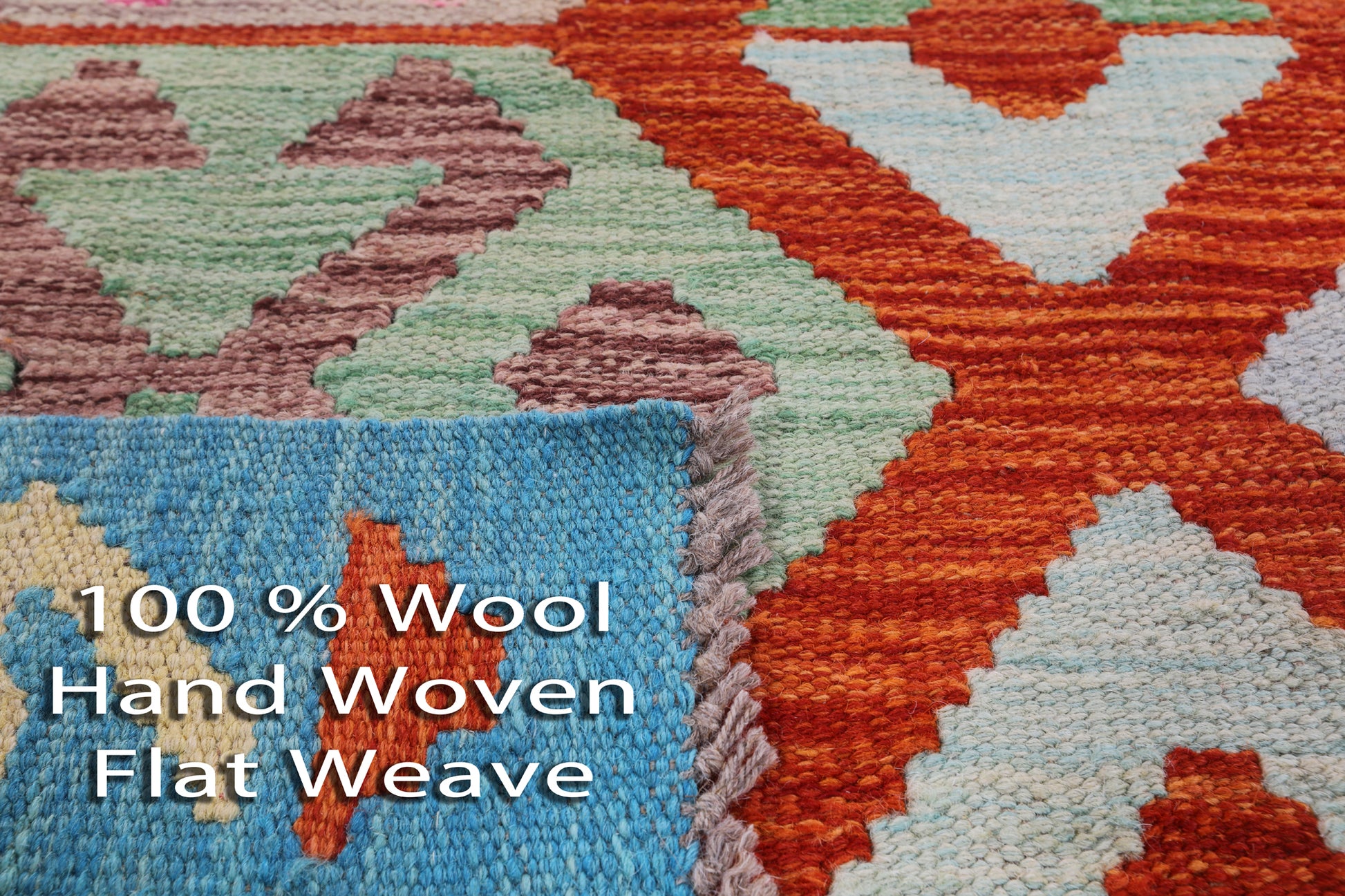 Reversible Kilim Flat Weave Wool On Wool Rug - 5' 7" X 8' 1" - Golden Nile