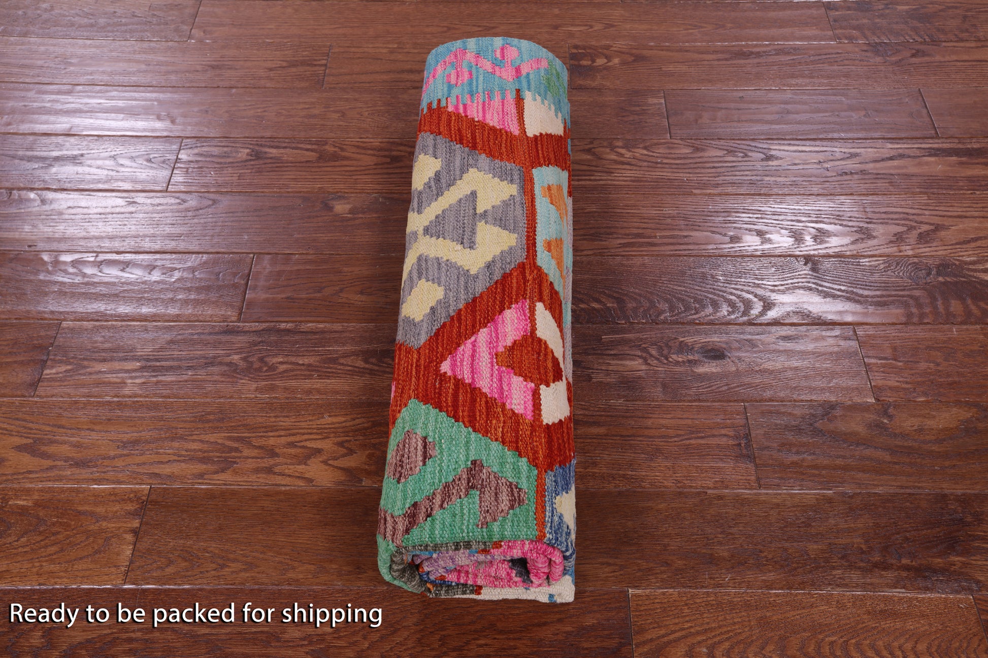 Reversible Kilim Flat Weave Wool On Wool Rug - 5' 7" X 8' 1" - Golden Nile