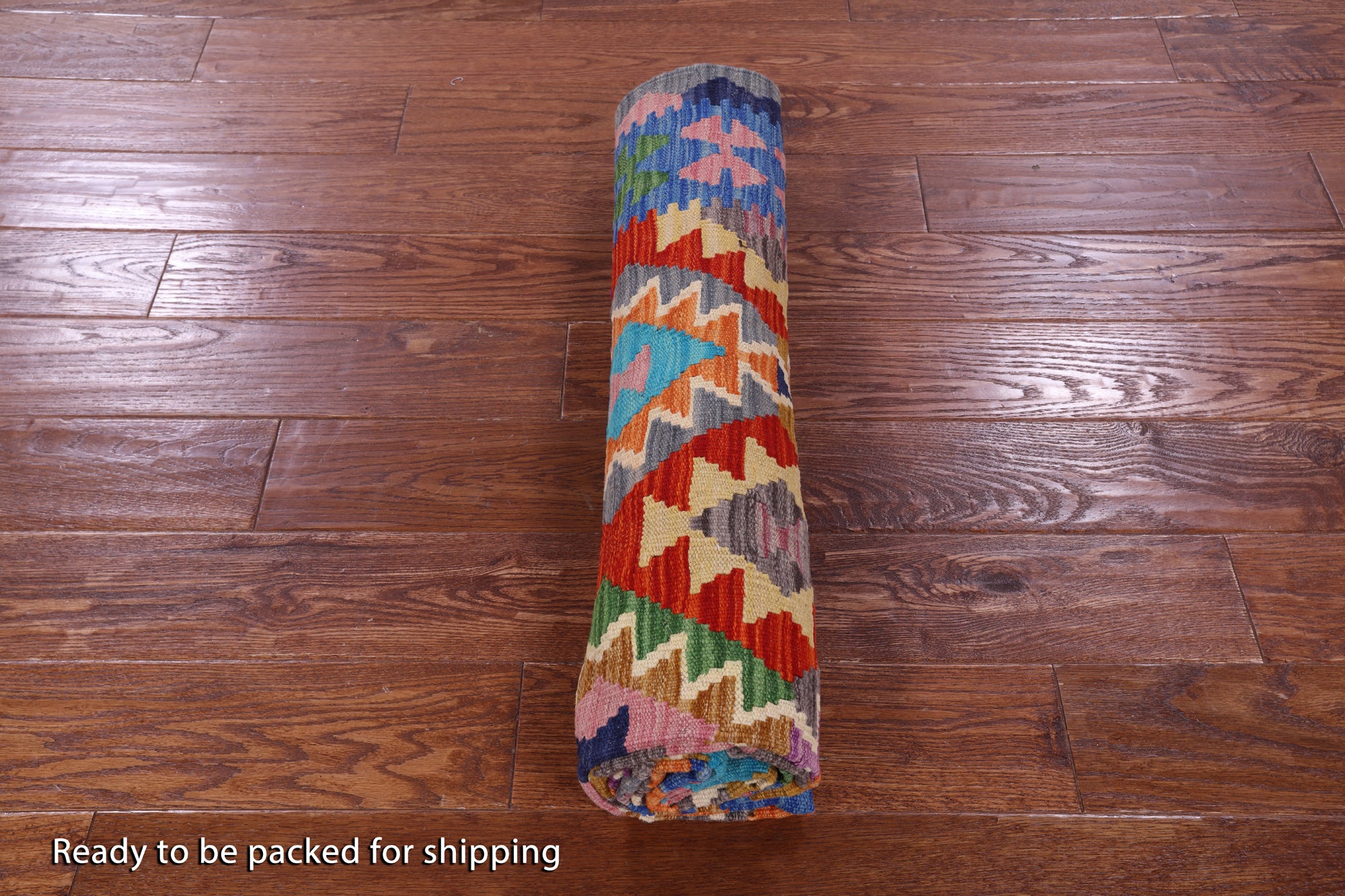Reversible Kilim Flat Weave Wool On Wool Rug - 4' 11" X 6' 8" - Golden Nile