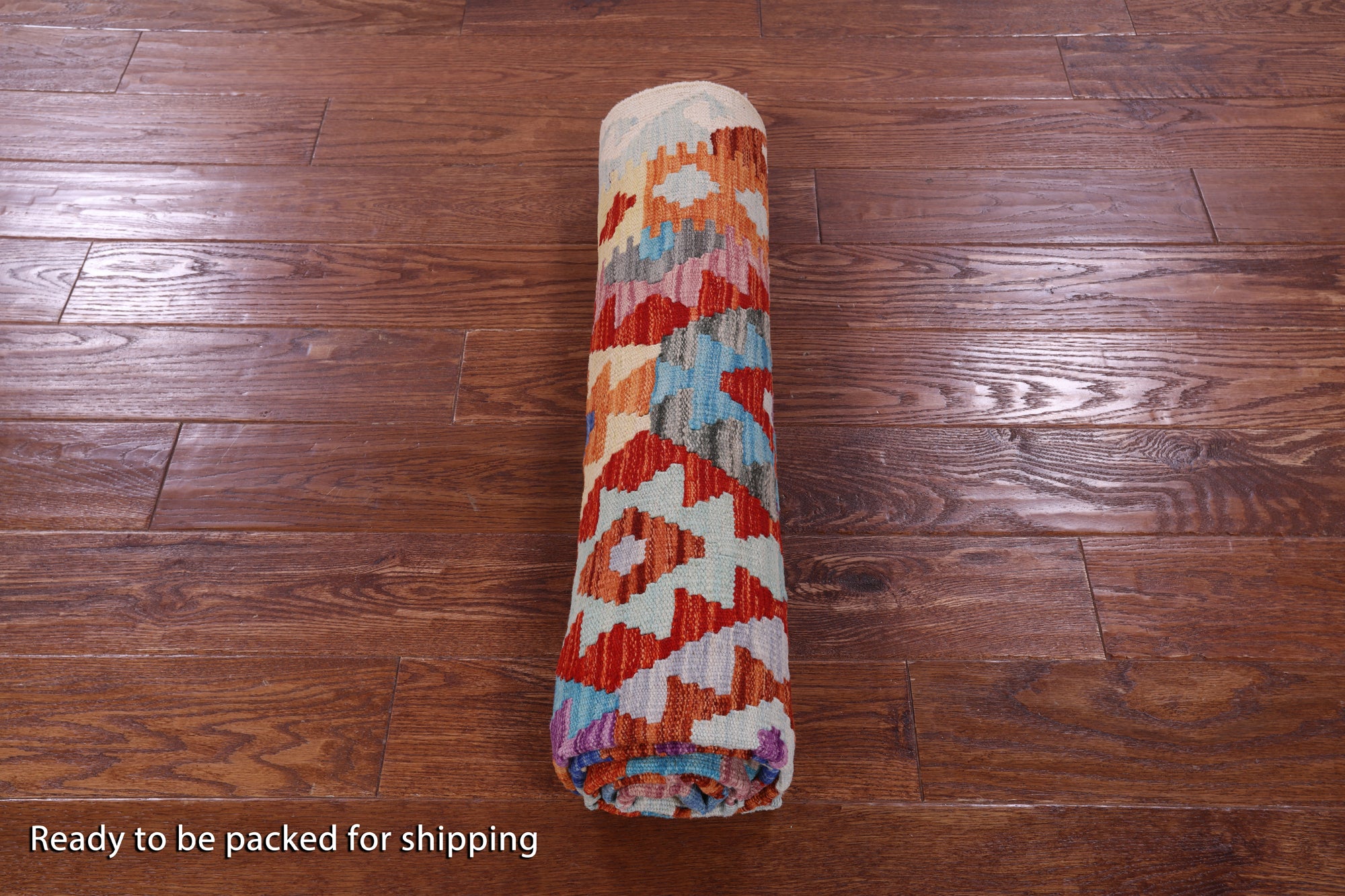 Reversible Kilim Flat Weave Wool On Wool Rug - 4' 11" X 6' 7" - Golden Nile