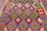 Reversible Kilim Flat Weave Wool On Wool Rug - 4' 11" X 6' 5" - Golden Nile