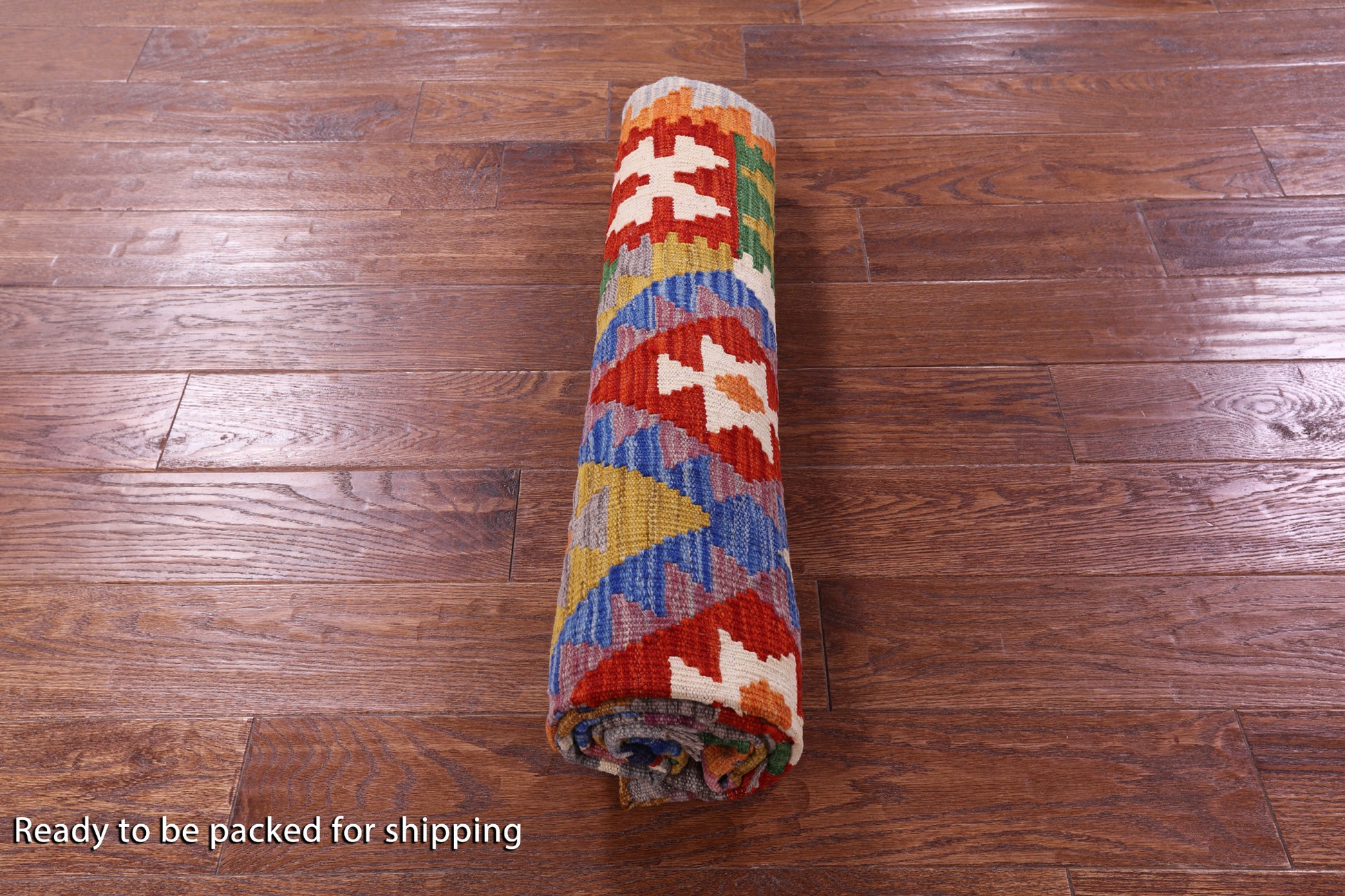 Reversible Kilim Flat Weave Wool On Wool Rug - 4' 11" X 6' 5" - Golden Nile