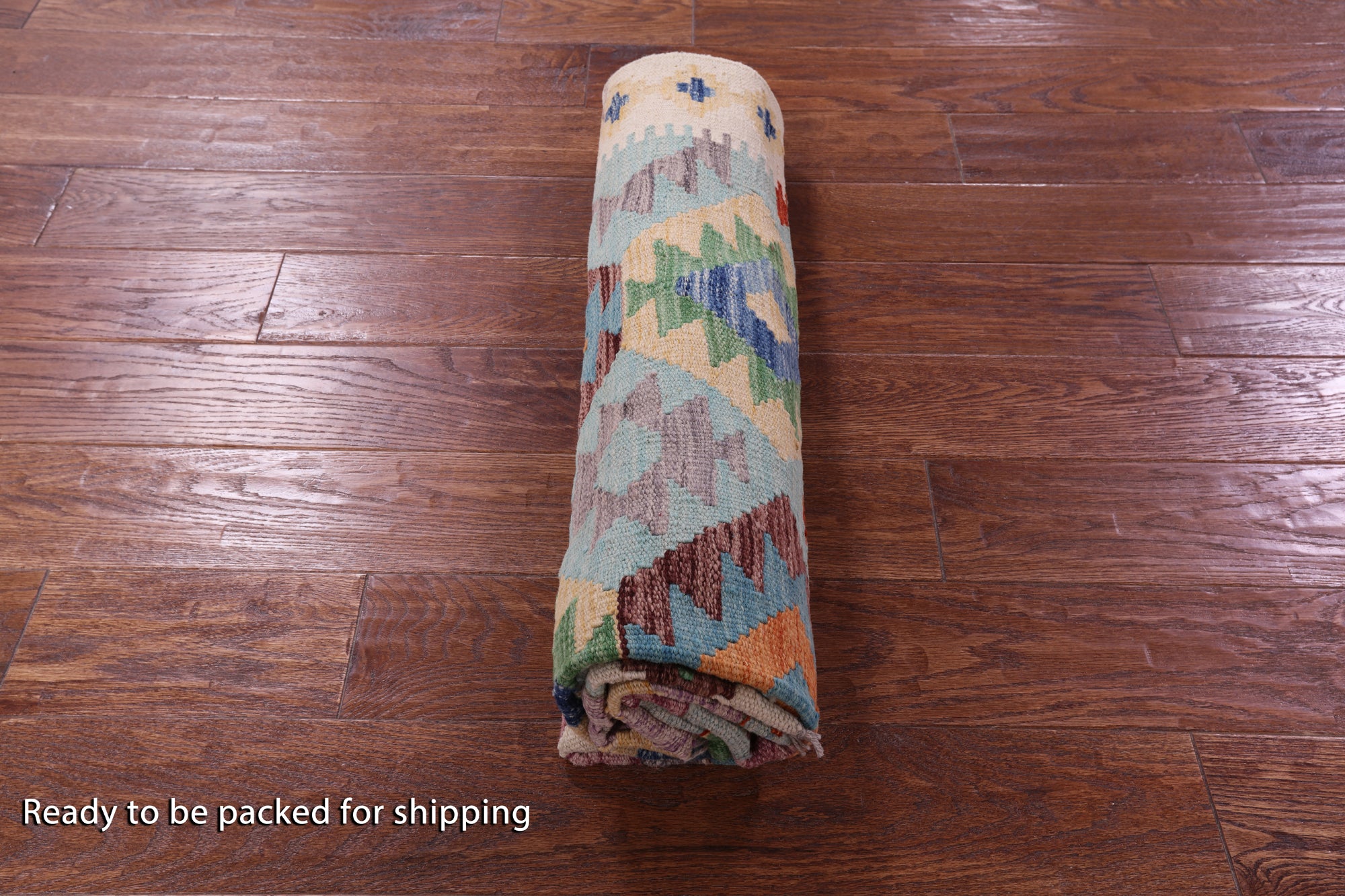 Reversible Kilim Flat Weave Wool On Wool Rug - 4' 9" X 6' 6" - Golden Nile