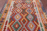 Reversible Kilim Flat Weave Wool On Wool Rug - 4' 10" X 6' 6" - Golden Nile