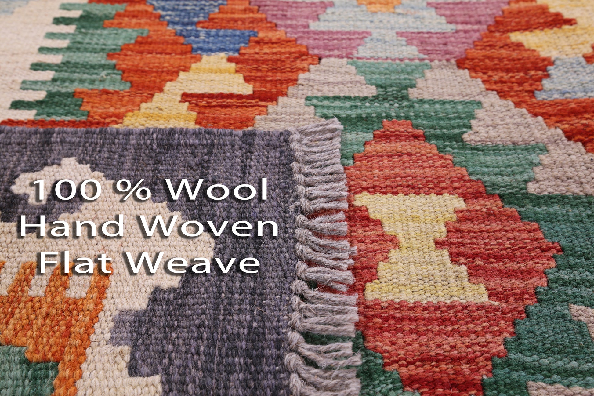 Reversible Kilim Flat Weave Wool On Wool Rug - 4' 10" X 6' 6" - Golden Nile