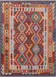 Reversible Kilim Flat Weave Wool On Wool Rug - 4' 10" X 6' 6" - Golden Nile
